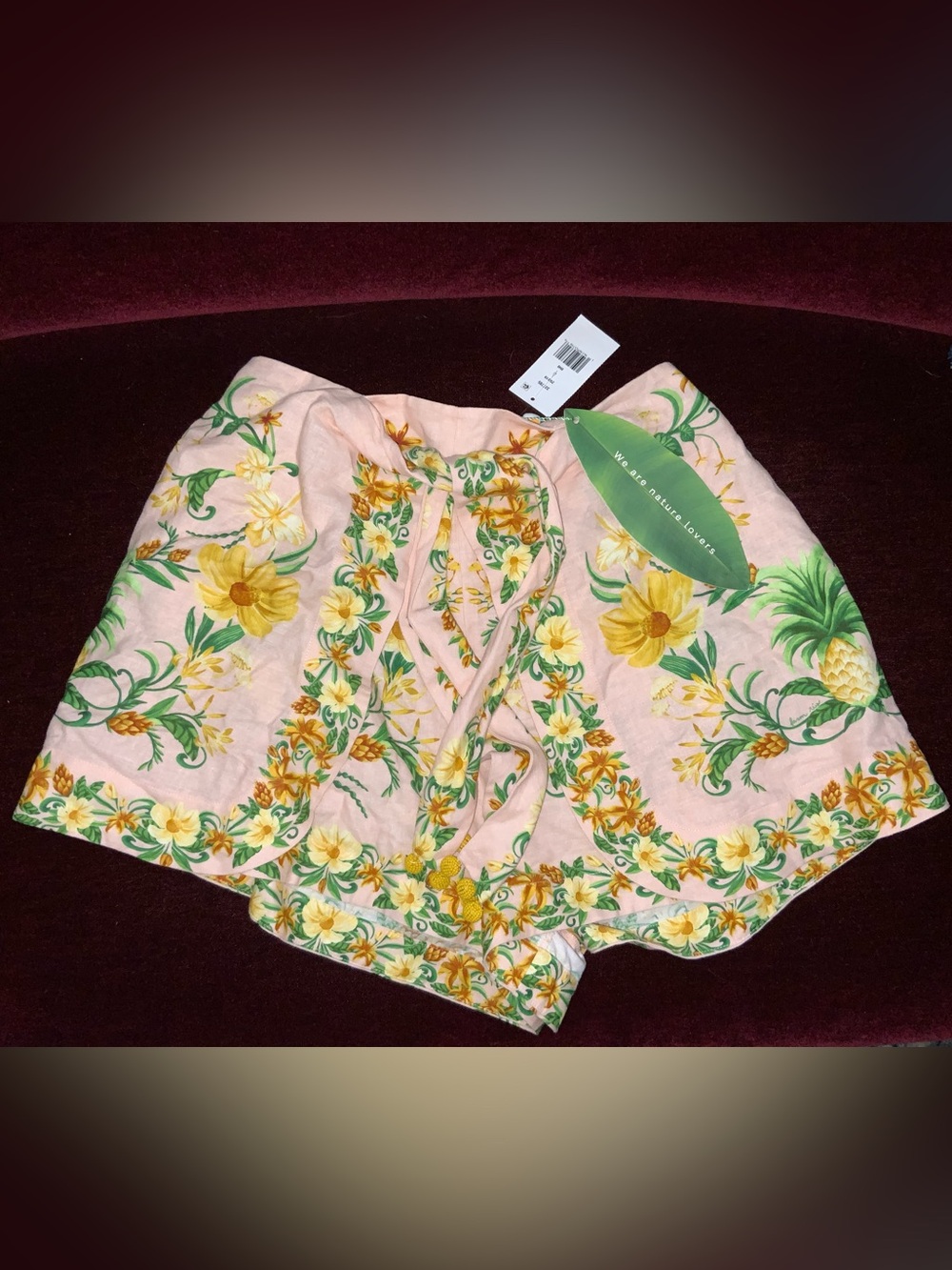NWT Farm Rio Botanical Beauty Shorts PINK sz Small